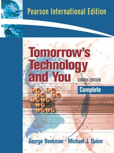 Book cover of Tomorrow's Technology And You by George Beekman, Michael J. Quinn