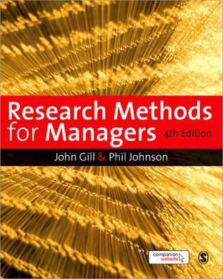 Book cover of Research Methods For Managers by John Gill, Phil Johnson