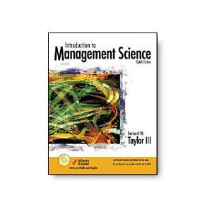 Book cover of Introduction To Management Science by Bernard W. Taylor III