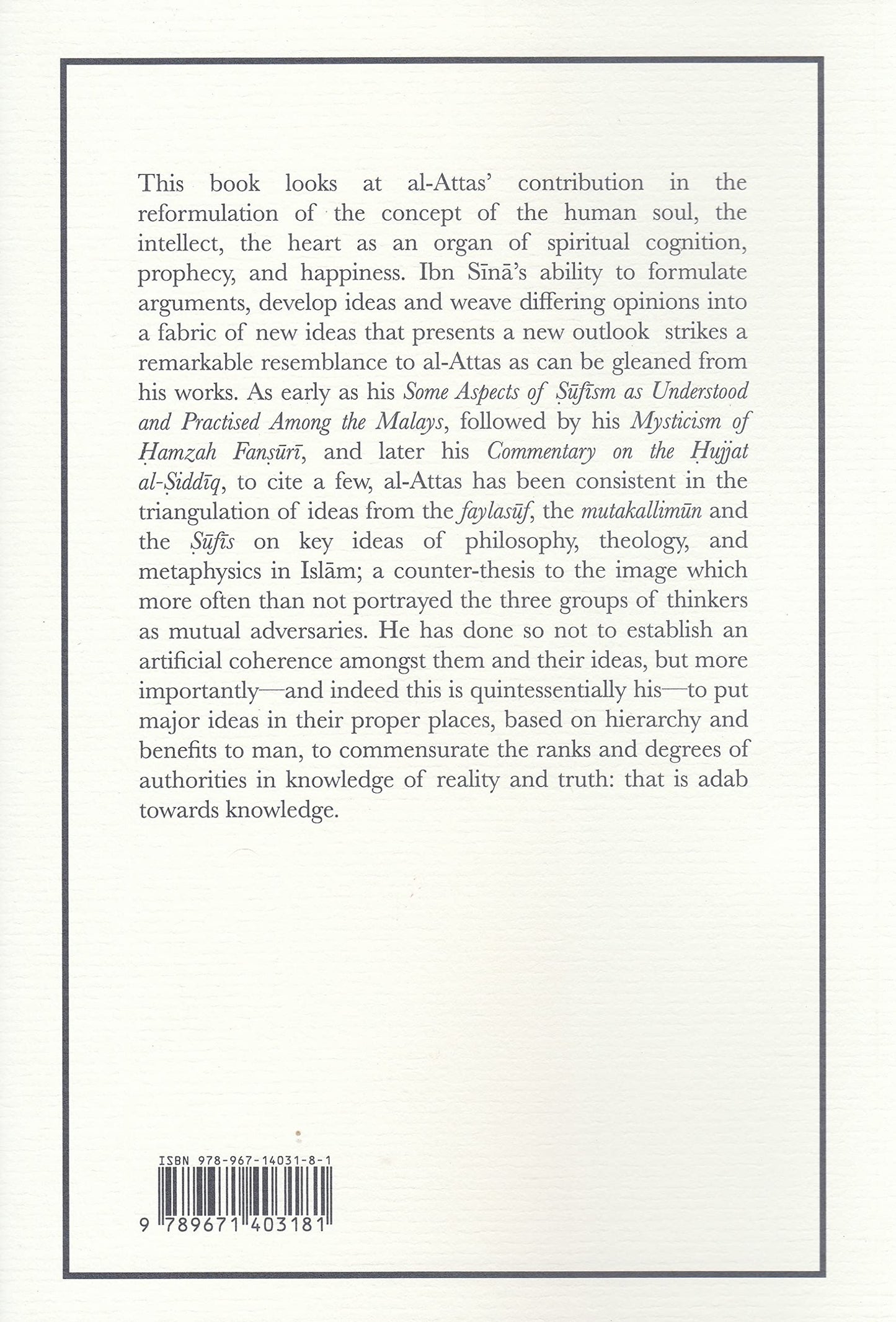 Book cover of Al-Attas' Psychology by Muhammad Zainiy Uthman