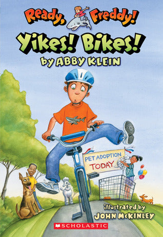 Book cover of Yikes Bikes! by Abby Klein, John McKinley (Illus.)