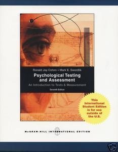 Book cover of Psychological Testing And Assessment: An Introduction To Tests And Measurement by Ronald Jay Cohen