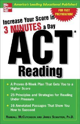Book cover of Increase Your Score In 3 Minutes A Day: Act Reading by Randall McCutcheon, James Schaffer