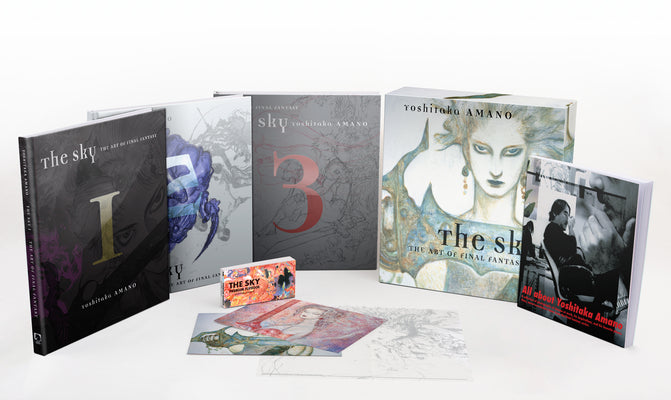 Book cover of The Sky: The Art Of Final Fantasy Boxed Set by Yoshitaka Amano (Illus.), Kumar Sivasubramanian (Trans.)