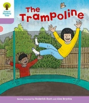 Book cover of The Trampoline by Annemarie Young, Alex Brychta (Illus.)