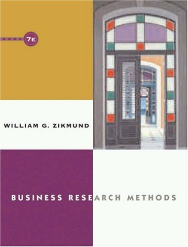 Book cover of Business Research Methods, 7th Edition by William G. Zikmund