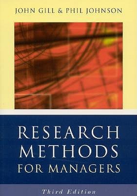 Book cover of Research Methods For Managers by John Gill, Phil Johnson