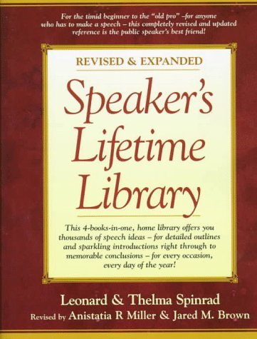 Book cover of Speaker's Lifetime Library by Leonard Spinrad, Anistatia R. Miller, Thelma Spinrad