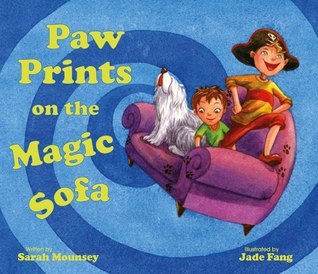Book cover of Paw Prints on the Magic Sofa by Sarah Mounsey