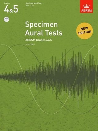 Book cover of Specimen Aural Tests Grades 4 5 With 2 CDs by Associated Board of the Royal Schools of Music