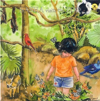 Book cover of Sasha Visits The Zoo by Shamini Flint, Alpana Ahuja (Illus.)