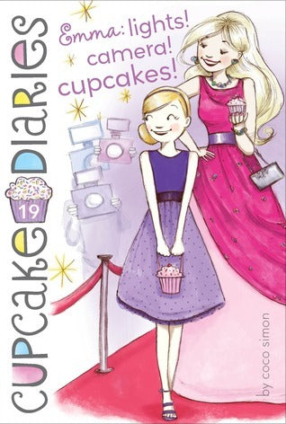 Book cover of Emma: Lights! Camera! Cupcakes! (19) by Coco Simon, Elizabeth Doyle Carey (Ghostwriter), Maryam Choudhury (Illus.)