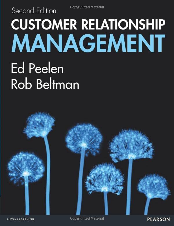 Book cover of Customer Relationship Management by Ed Peelen, Rob Beltman