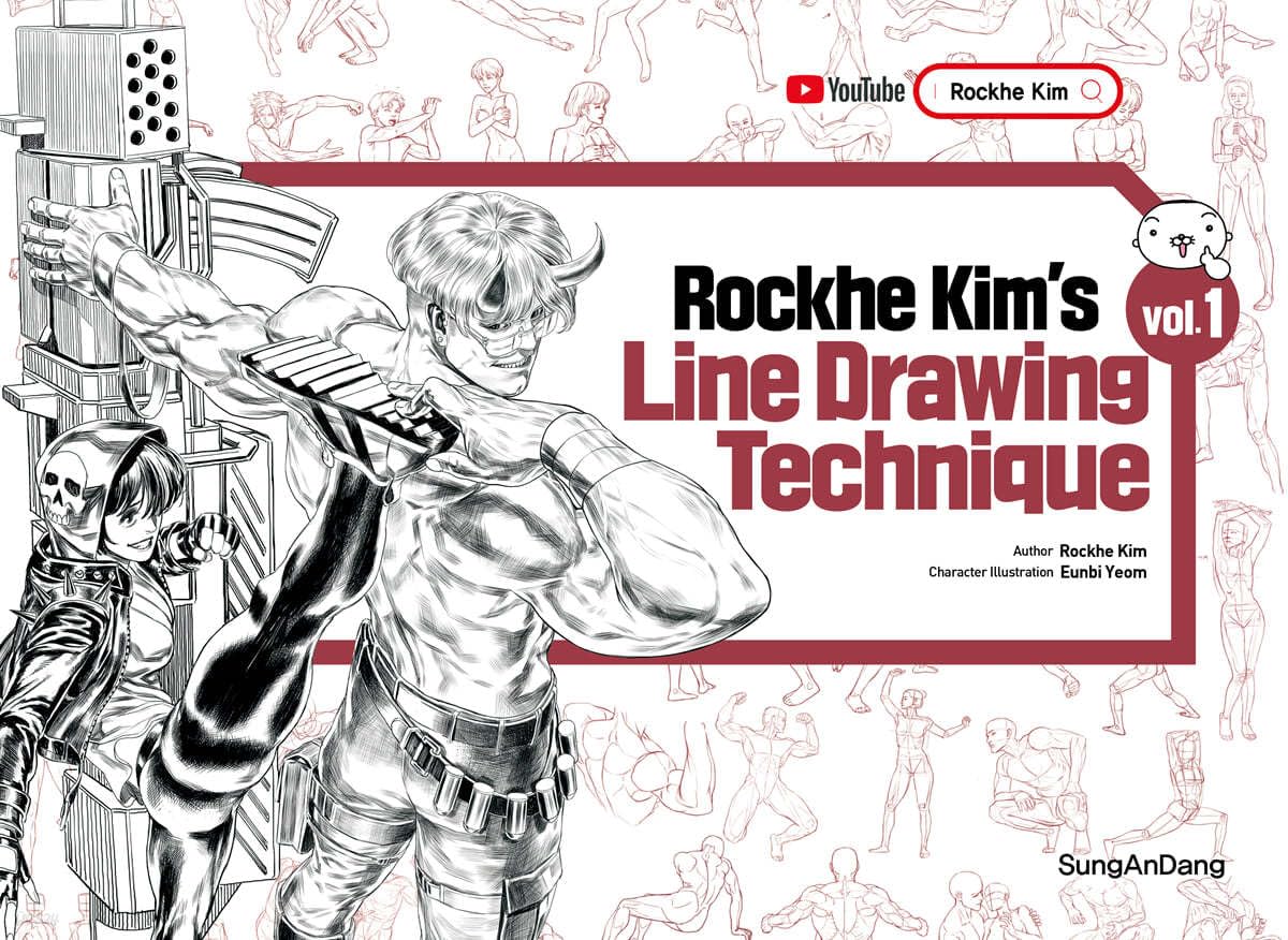 Book cover of Rockhe Kim’s Line Drawing Technique Vol. 1 by Rockhe Kim