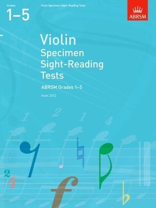 Book cover of Violin Specimen Sight Reading Tests 1-5 by Associated Board of the Royal Schools of Music
