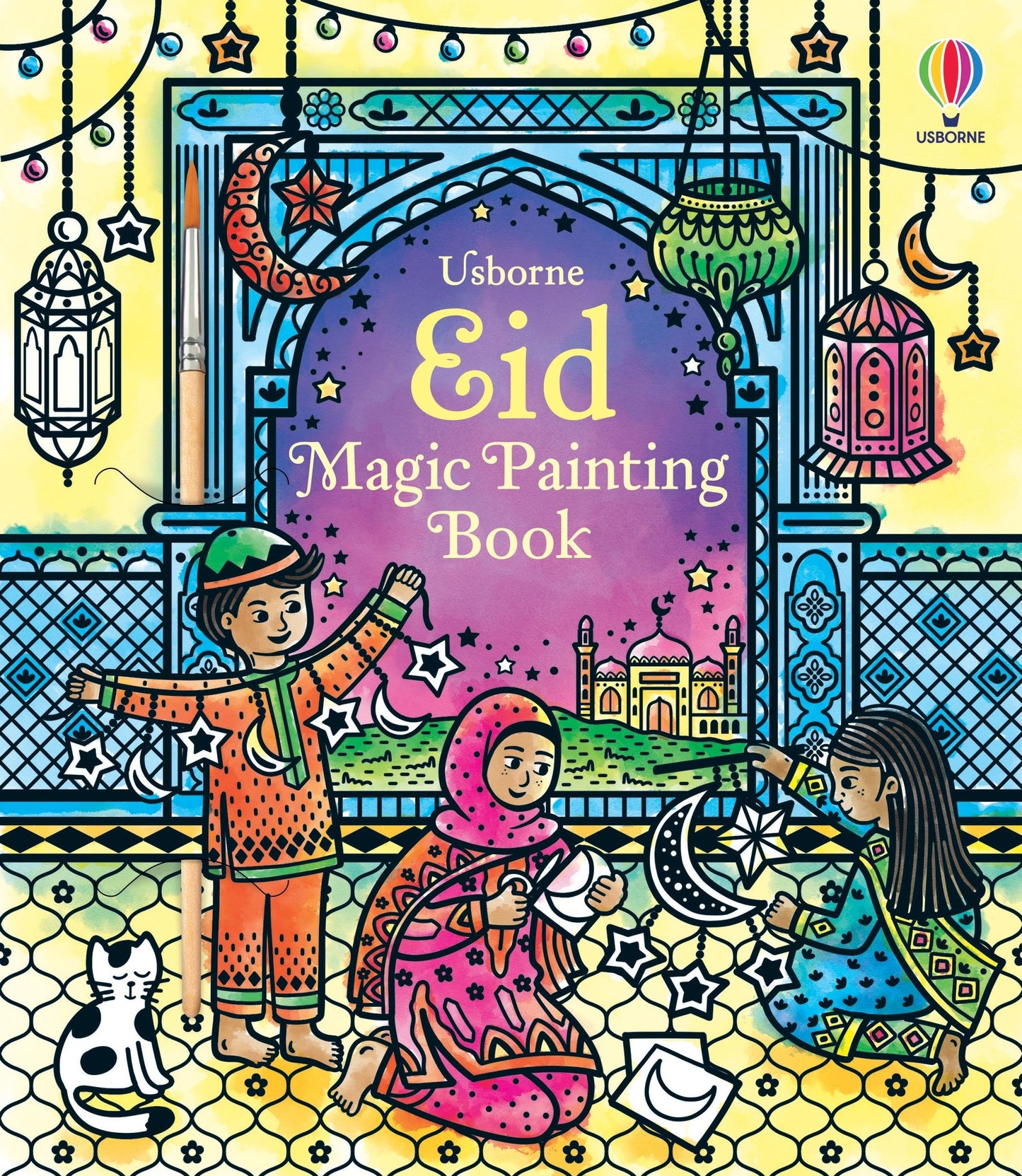 Book cover of Eid Magic Painting Book by Najwa Awatiff binti Baharudin (Illus.)