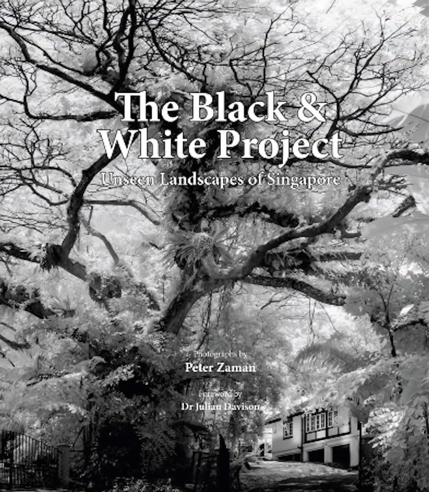 Book cover of The Black & White Project - Unseen Landscapes Of Singapore by Peter Zaman