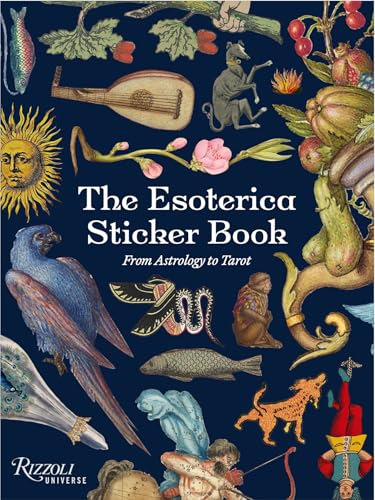 Book cover of The Esoterica Sticker Book: From Astrology To Tarot by Universe