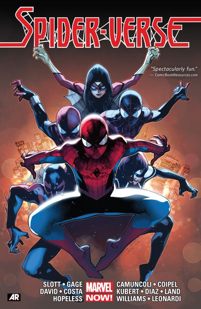 Book cover of Spider-Verse by Dan Slott (Contrib.), Giuseppe Camuncoli, Adam Kubert (Illus.), Richard Isanove (Illus.), Robbi Rodriguez (Illus.), Christos Gage (Contrib.), David Hine (Contrib.), Fabrice Sapolsky (Contrib.)