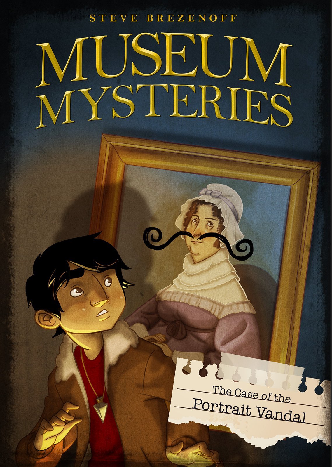 Book cover of The Case of the Portrait Vandal by Steve Brezenoff, Lisa K. Weber