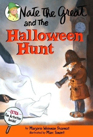 Book cover of Nate The Great And The Halloween Hunt by Marjorie Weinman Sharmat, Marc Simont (Illus.)