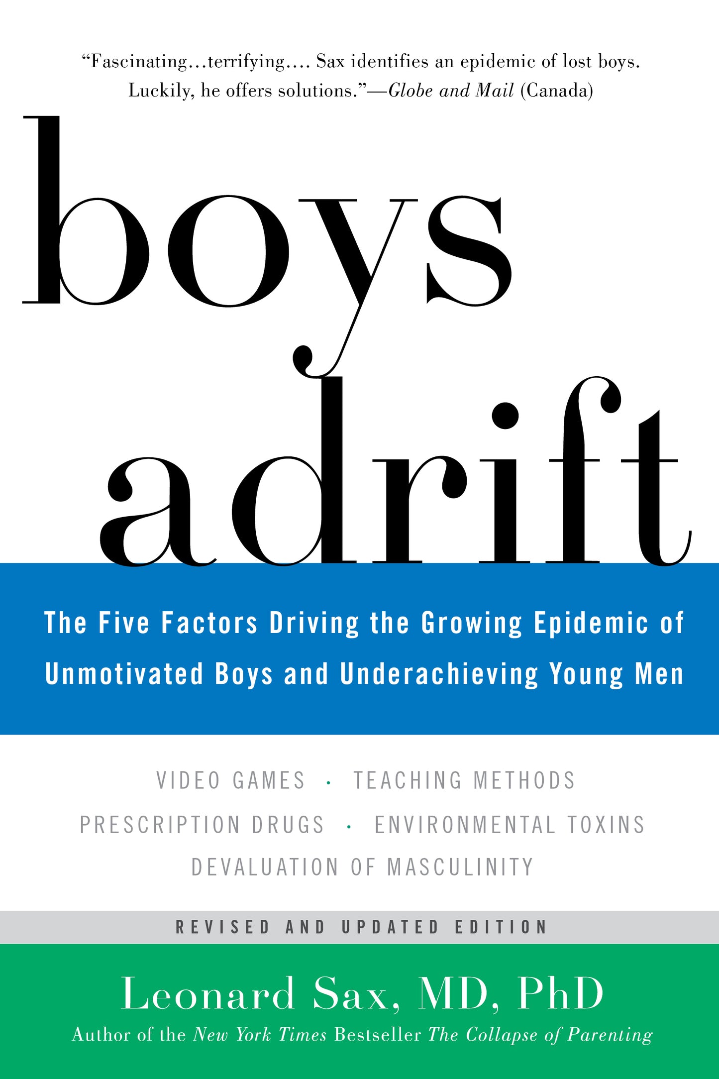 Book cover of Boys Adrift by Leonard Sax