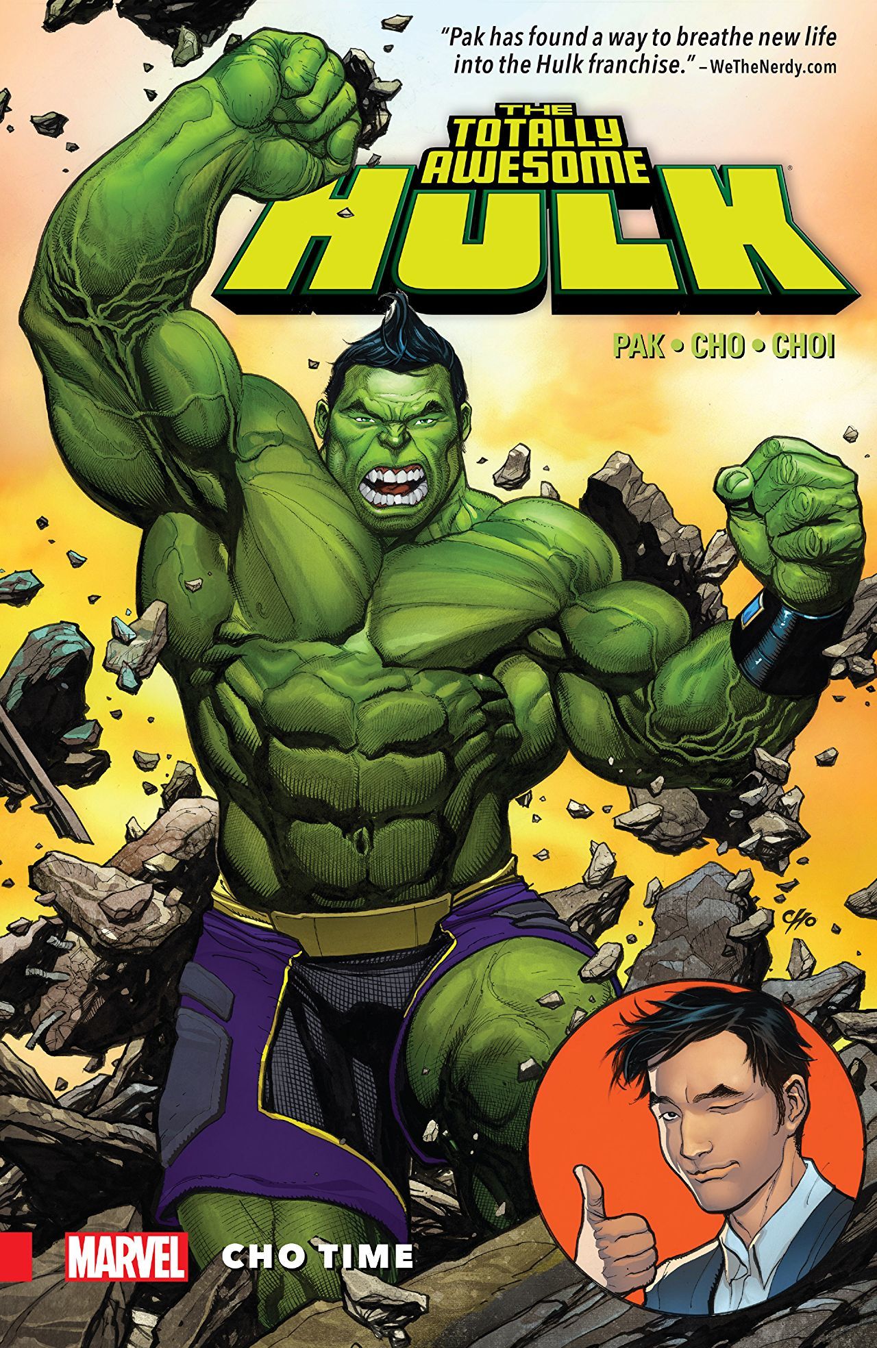 Book cover of The Totally Awesome Hulk, Vol. 1: Cho Time by Greg Pak (Contrib.), Frank Cho (Writer)