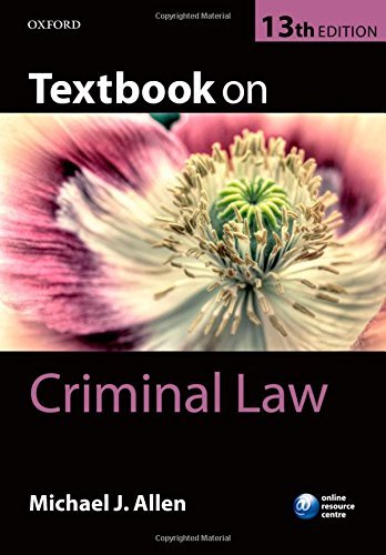 Book cover of Textbook On Criminal Law by Michael J. Allen