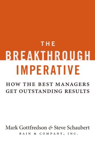 Book cover of The Breakthrough Imperative: How The Best Managers Get Outstanding Results by Mark Gottfredson, Steve Schaubert