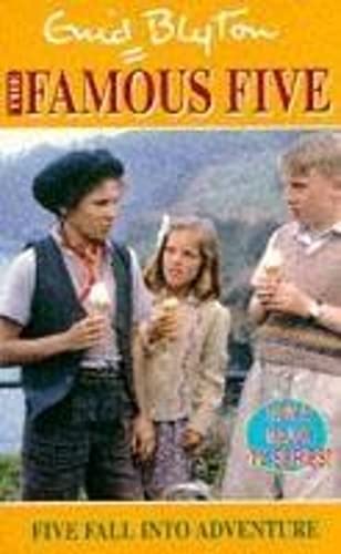 Book cover of Five Fall Into Adventure by Enid Blyton