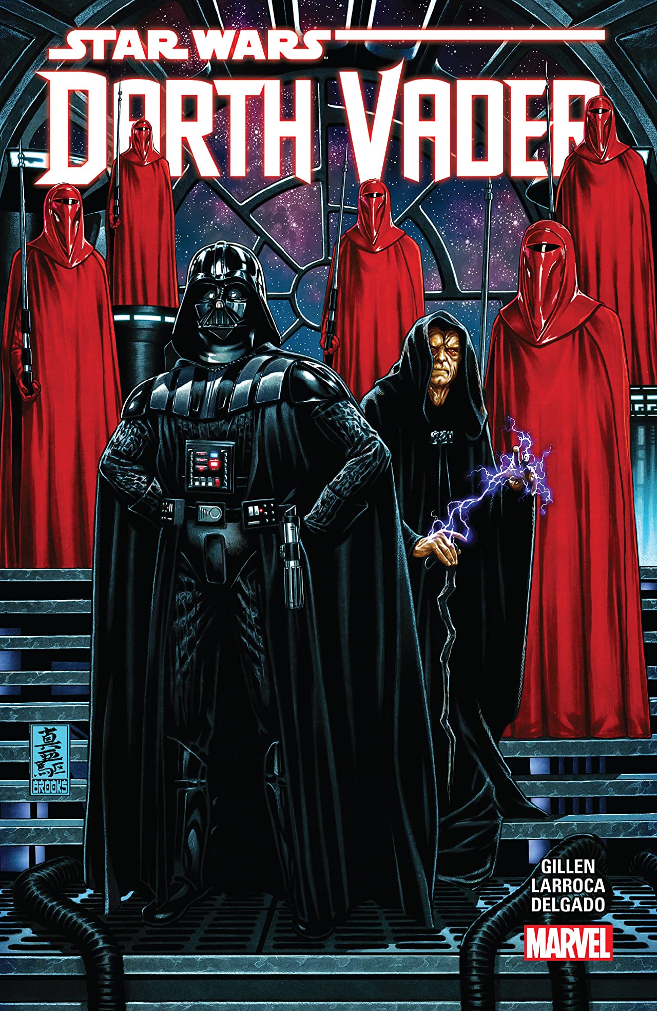 Book cover of Star Wars: Darth Vader, Vol. 2 by Kieron Gillen, Jason Aaron (Writer), Salvador Larroca (Illus.), Edgar Delgado (Illus.), Mike Deodato (Artist), Mike Norton (Artist), Max Fiumara (Artist), Frank Martin Jr. (Colourist), David Curiel (Colourist), Dave Stewart (Colourist), Joe Caramagna (Letterer), Chris Eliopoulos (Letterer)