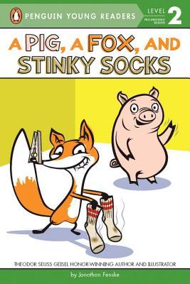 Book cover of A Pig, a Fox, and Stinky Socks by Jonathan Fenske