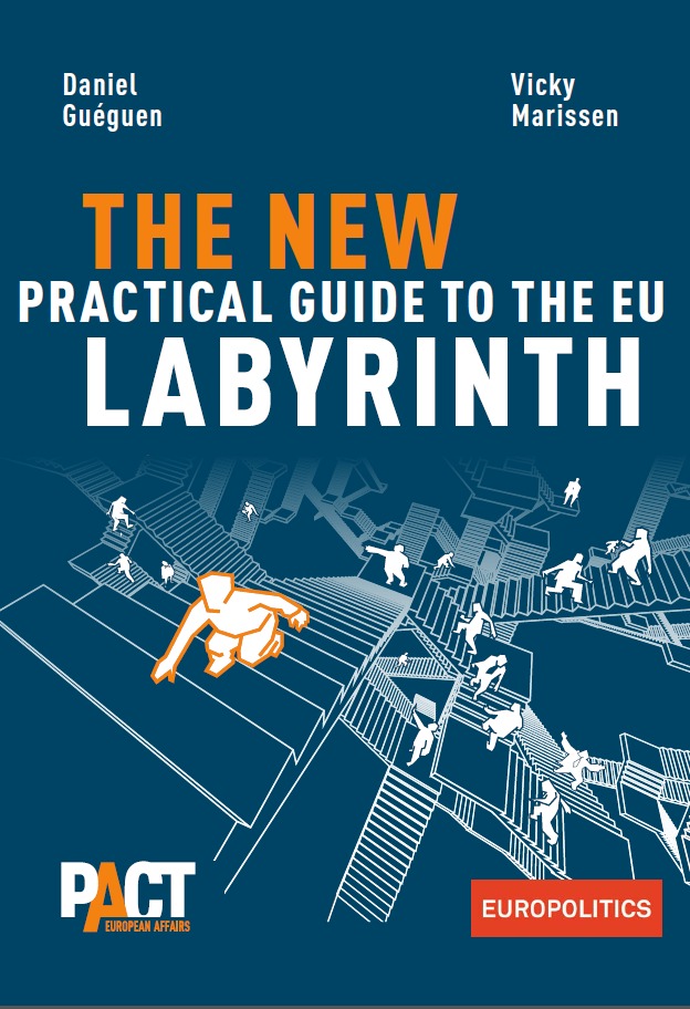 Book cover of The New Practical Guide To The Eu Labyrinth by Daniel Guéguen, Vicky Marissen, Steven Corcoran (Trans.)