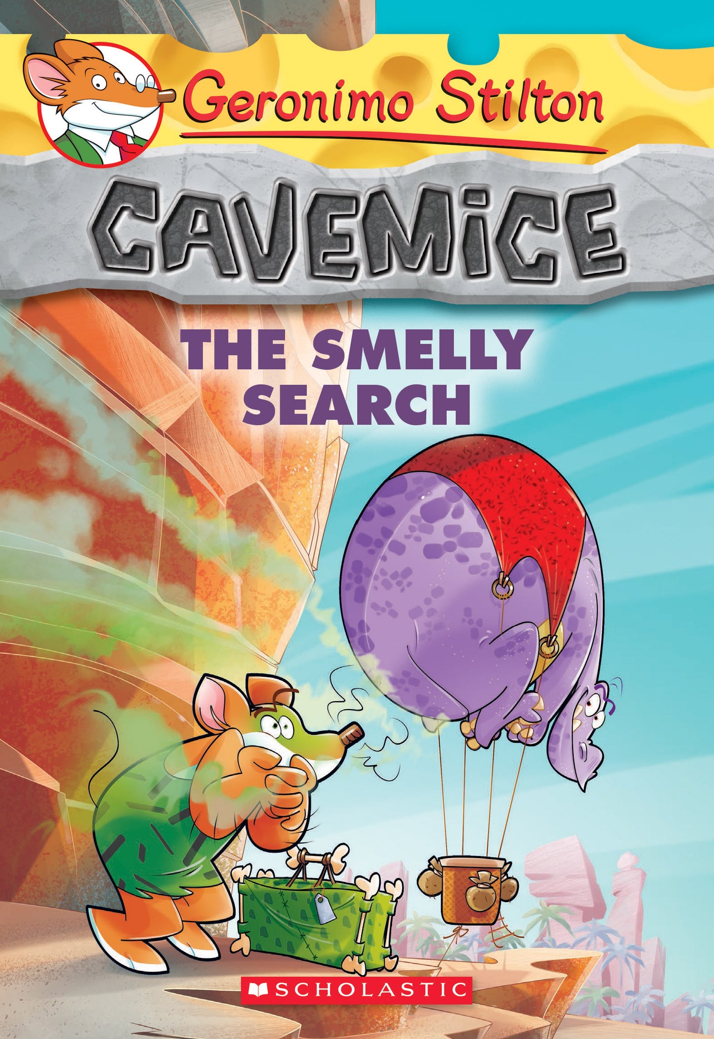 Book cover of The Smelly Search (Geronimo Stilton Cavemice #13) by Geronimo Stilton