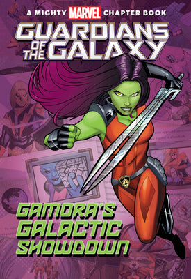 Book cover of Guardians Of The Galaxy: Gamora's Galactic Showdown by Brandon T. Snider