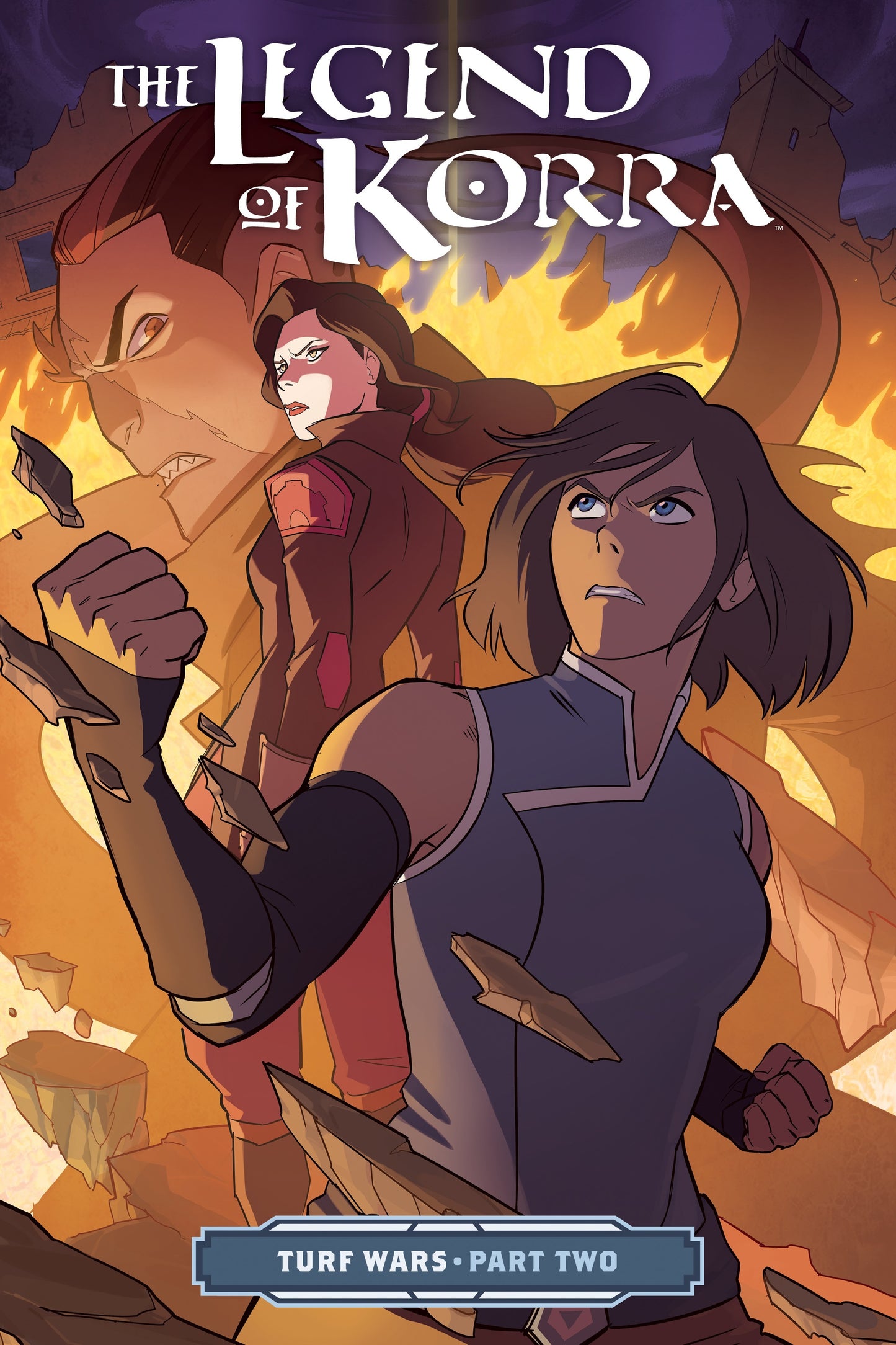 Book cover of The Legend Of Korra: Turf Wars, Part Two by Michael Dante DiMartino, Irene Koh (Artist)