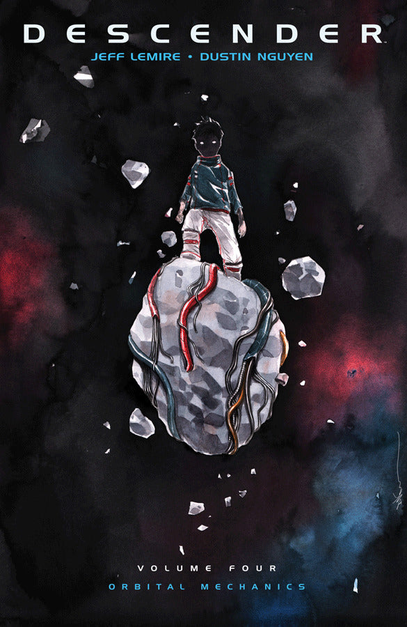 Book cover of Descender, Vol. 4: Orbital Mechanics by Jeff Lemire, Dustin Nguyen (Artist)