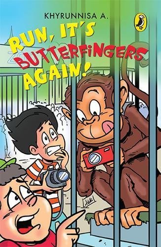 Book cover of Run, It's Butterfingers Again! by Khyrunnisa A.