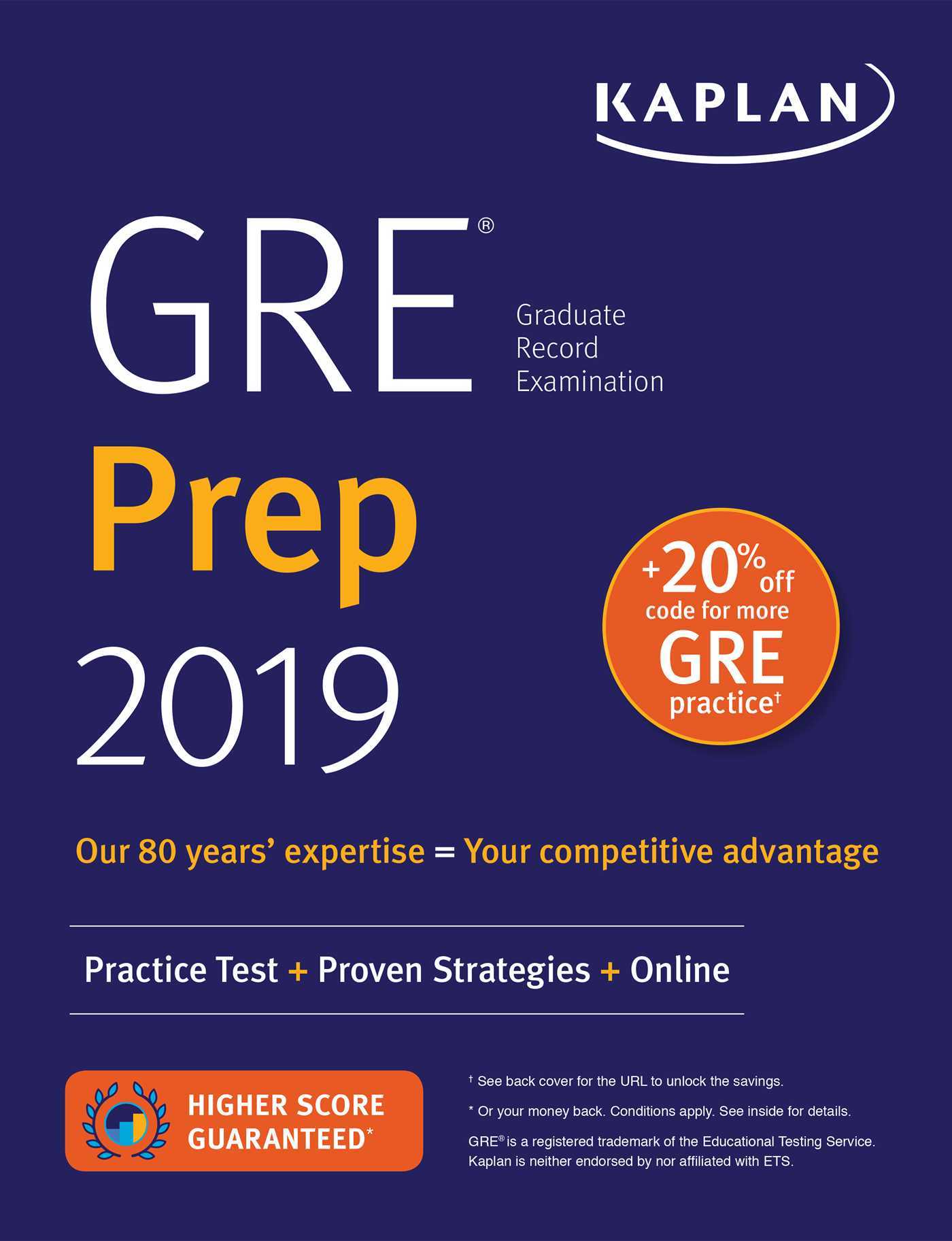 Book cover of Gre Prep 2019: Practice Tests + Proven Strategies + Online by Kaplan Test Prep
