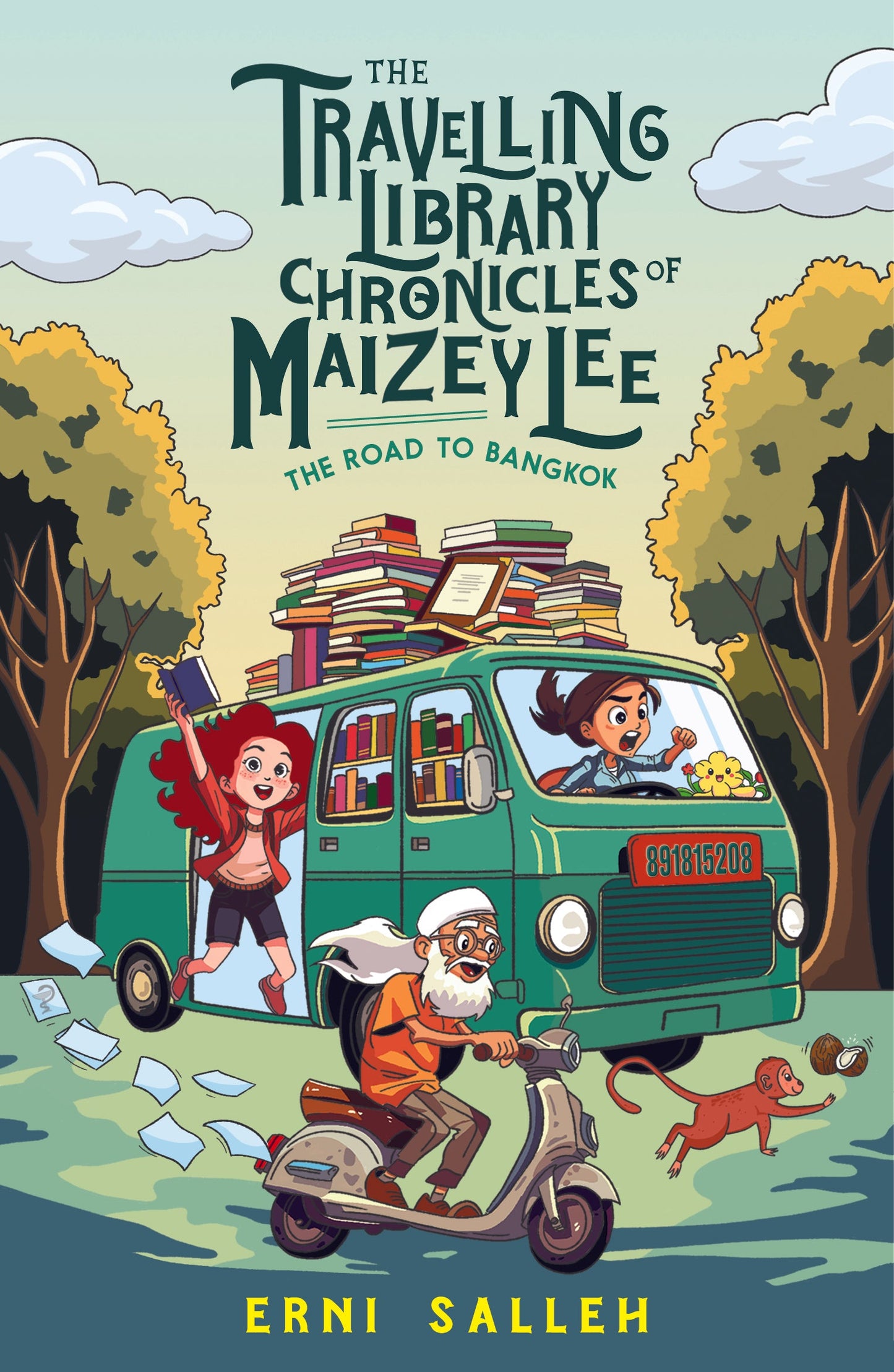 Book cover of The Travelling Library Chronicles of Maizey Lee: The Road to Bangkok by Erni Salleh