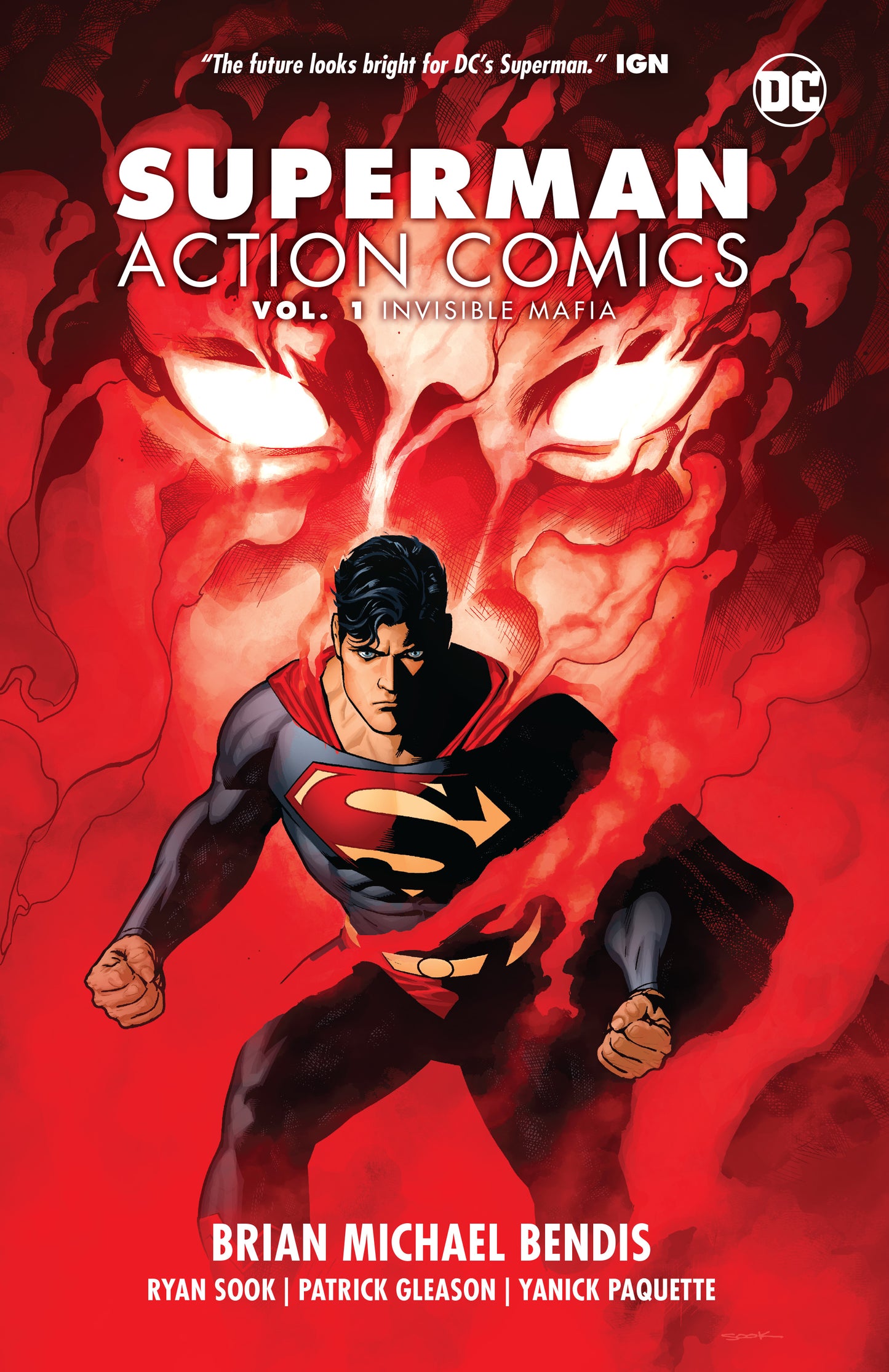 Book cover of Superman: Action Comics, Vol. 1: Invisible Mafia by Brian Michael Bendis, Patrick Gleason (Illus.)