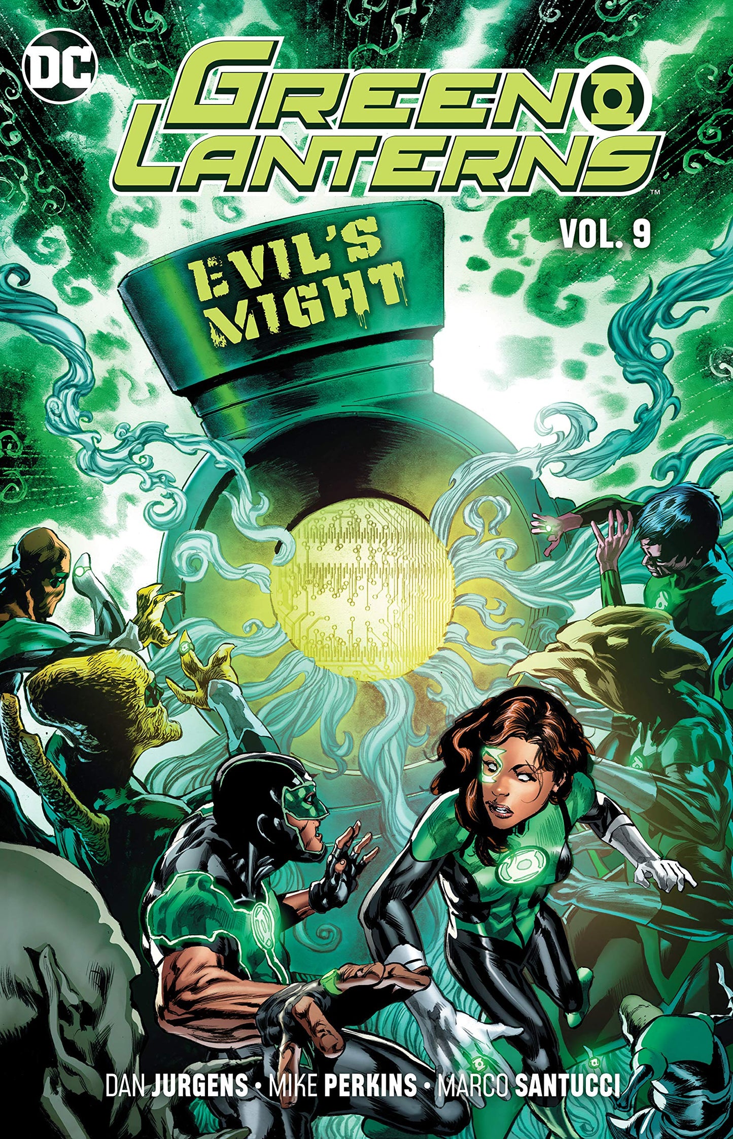 Book cover of Green Lanterns, Vol. 9: Evil's Might by Dan Jurgens, Mike Perkins (Artist)