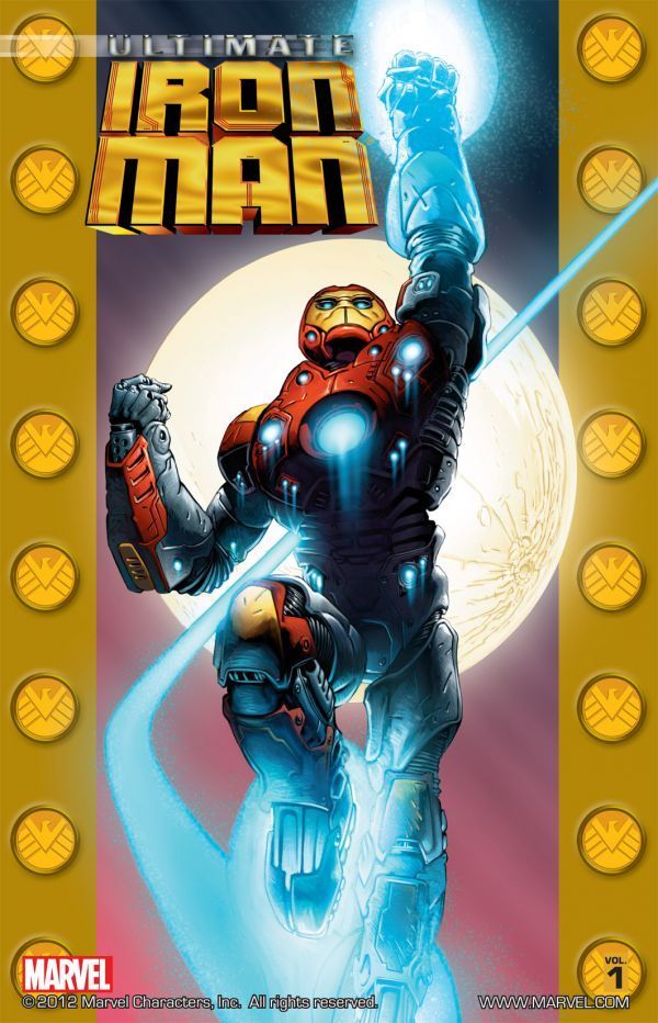 Book cover of Ultimate Iron Man, Vol. 1 by Orson Scott Card (Writer), Andy Kubert (Artist)