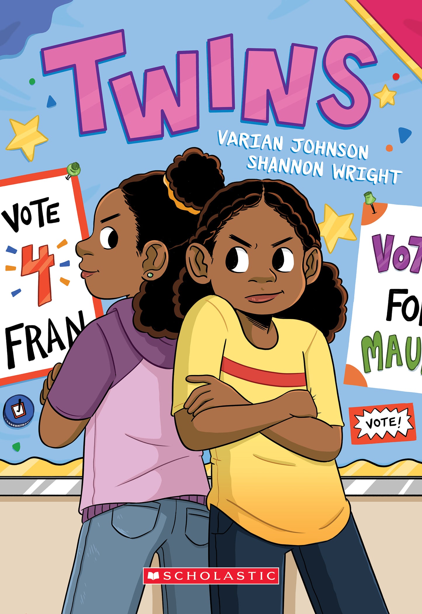 Book cover of Twins by Varian Johnson, Shannon Wright (Illus.)
