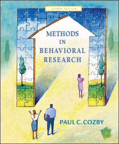 Book cover of Methods In Behavioural Research by Paul C. Cozby