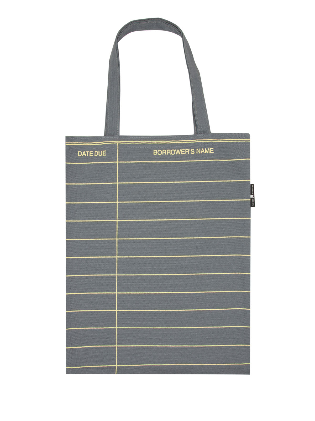 Book cover of Library Card Gray Tote Bag