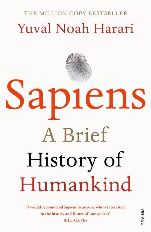 Book cover of Sapiens: A Brief History Of Humankind by Yuval Noah Harari