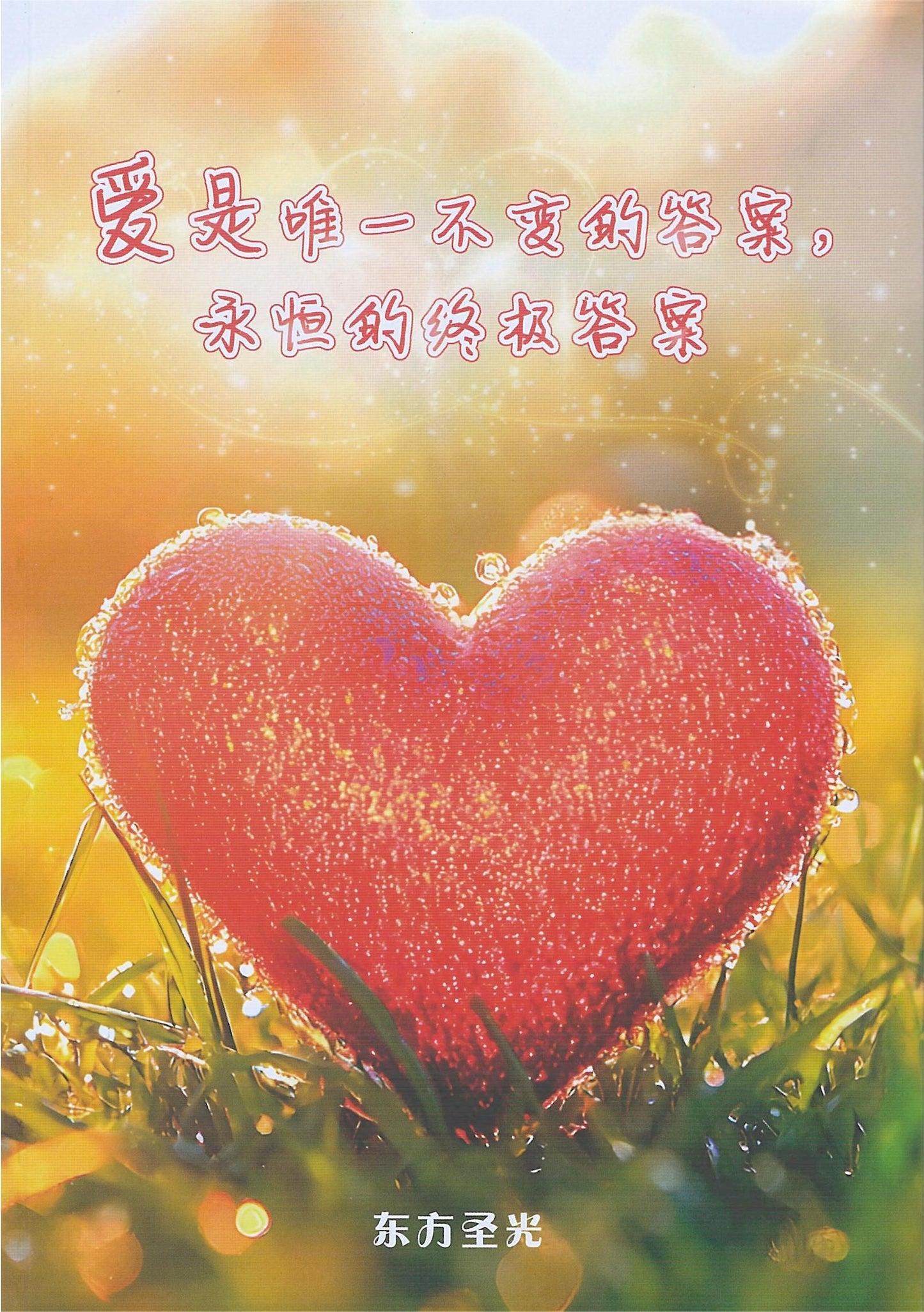 Book cover of 爱是唯一不变的答案,永恒的终极答案 by 东方圣光