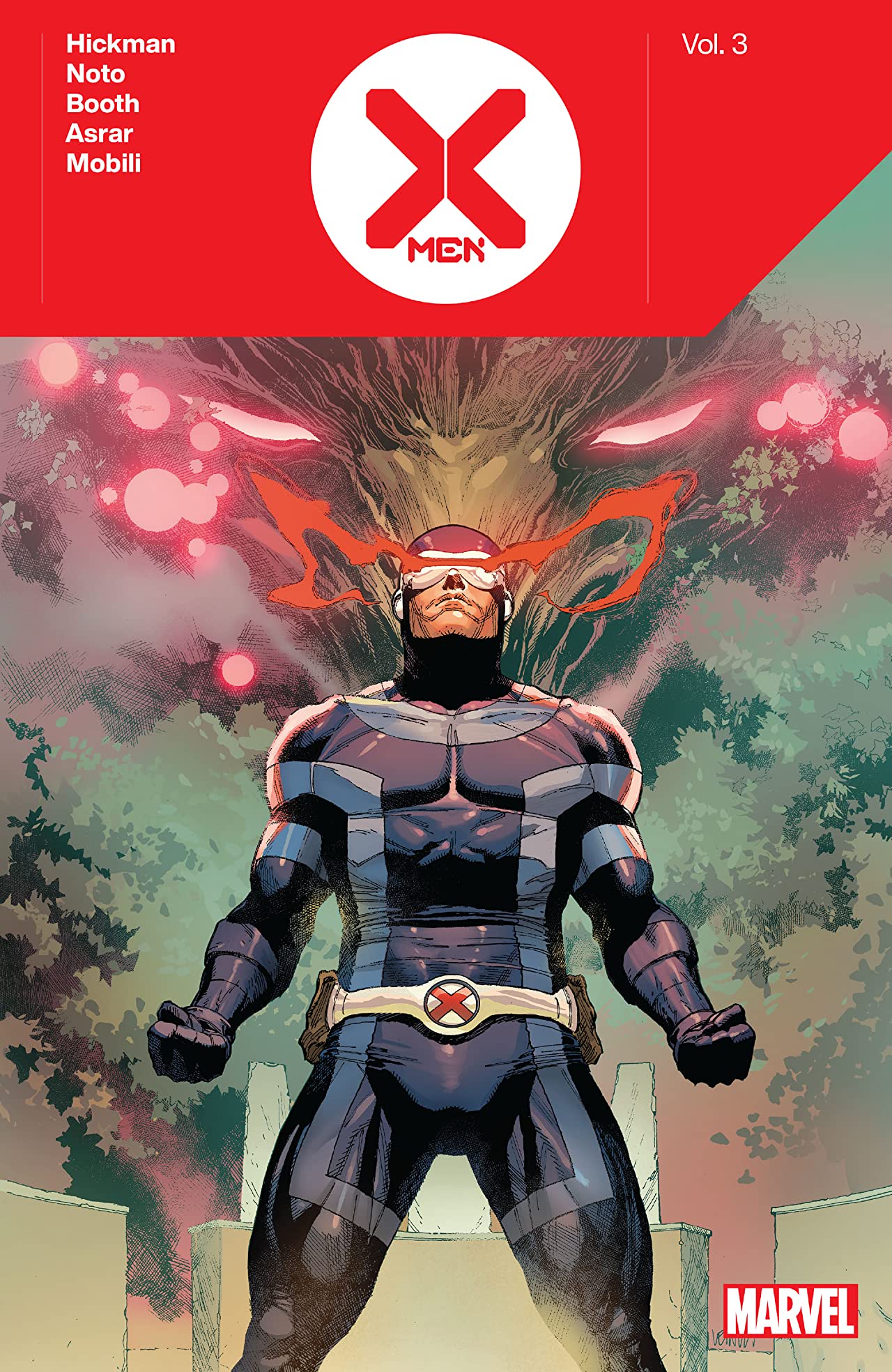 Book cover of X-Men, Vol. 3 by Jonathan Hickman (Writer), Phil Noto (Illus.), Brett Booth (Illus.), Francesco Mobili (Illus.), Mahmud Asrar (Illus.)