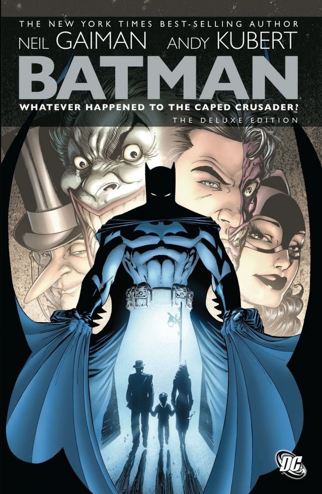 Book cover of Batman: Whatever Happened to the Caped Crusader? by Neil Gaiman, Andy Kubert (Illus.), Various (Illus.)